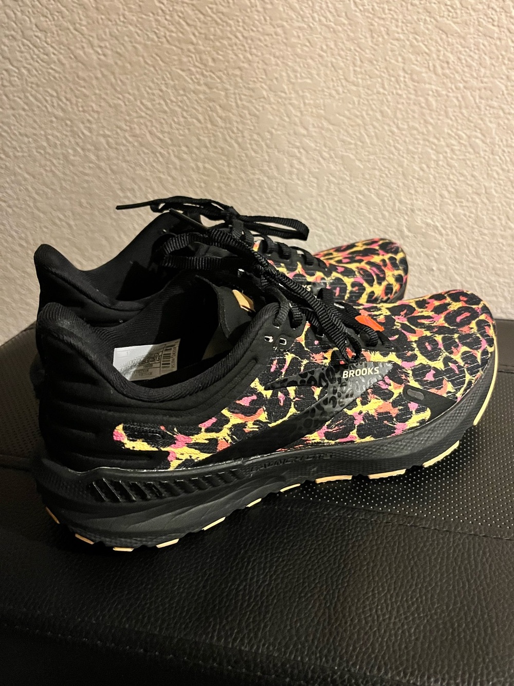Women’s Brooks Launch GTS Leopard-Print Running Shoes